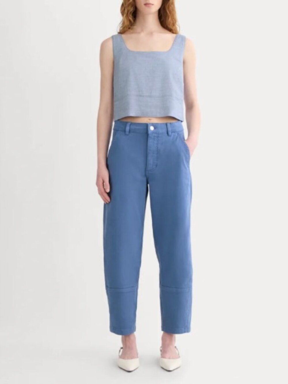 THE UTILITY BARREL PANT Cornflower Blue